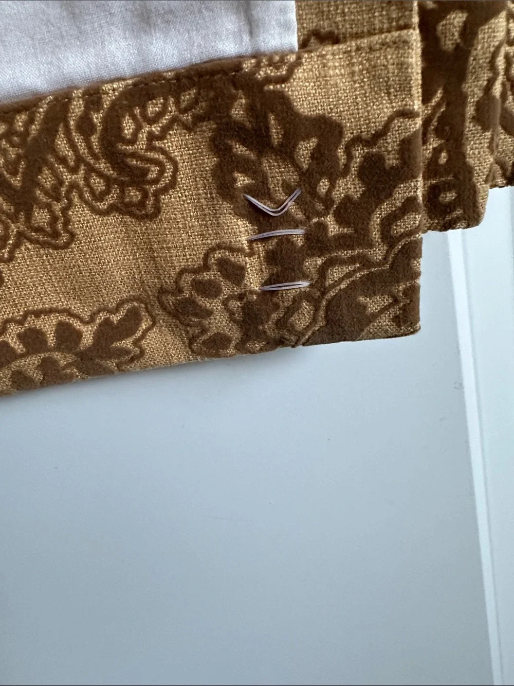 Pottery Barn Brown and Tan Paisley Tapestry Panel